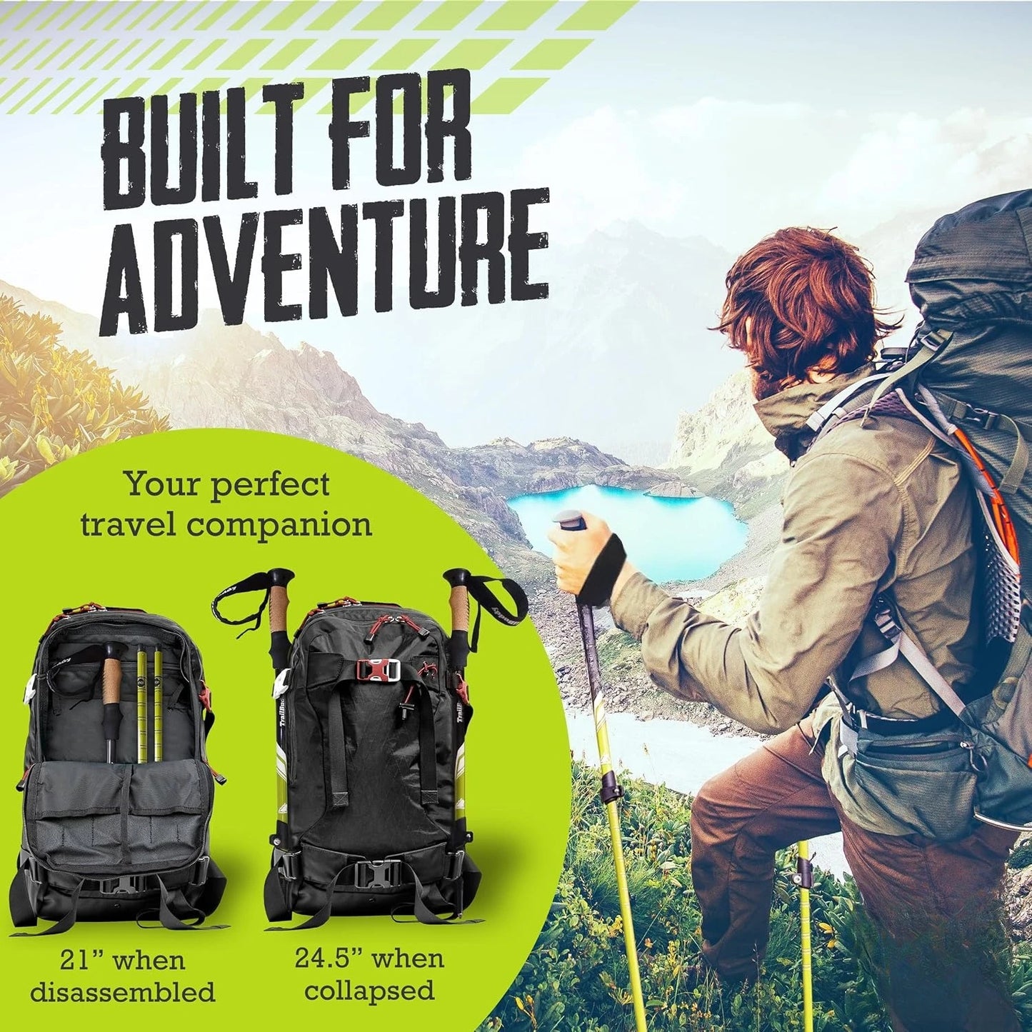 Lightweight 7075 Aluminum Collapsible Trekking Poles