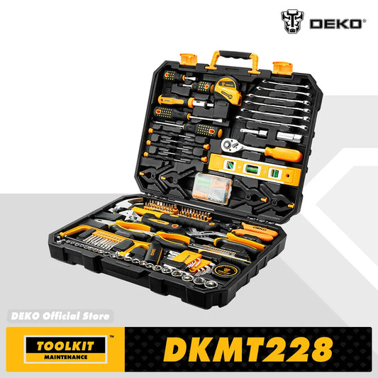 Dekopro 228-Piece Socket Wrench Tool Set Plastic Case