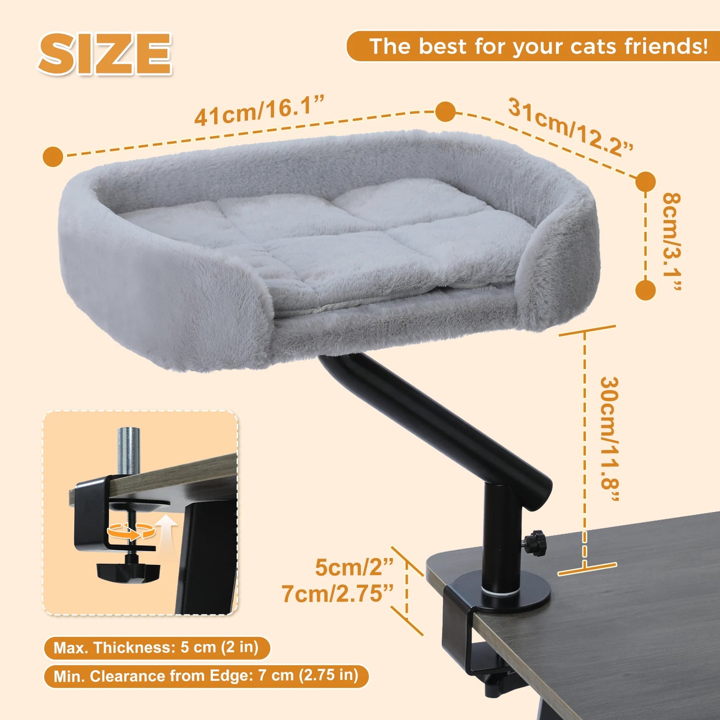 PAWZ Road Cat Desk Bed 360 Rotatable Stand