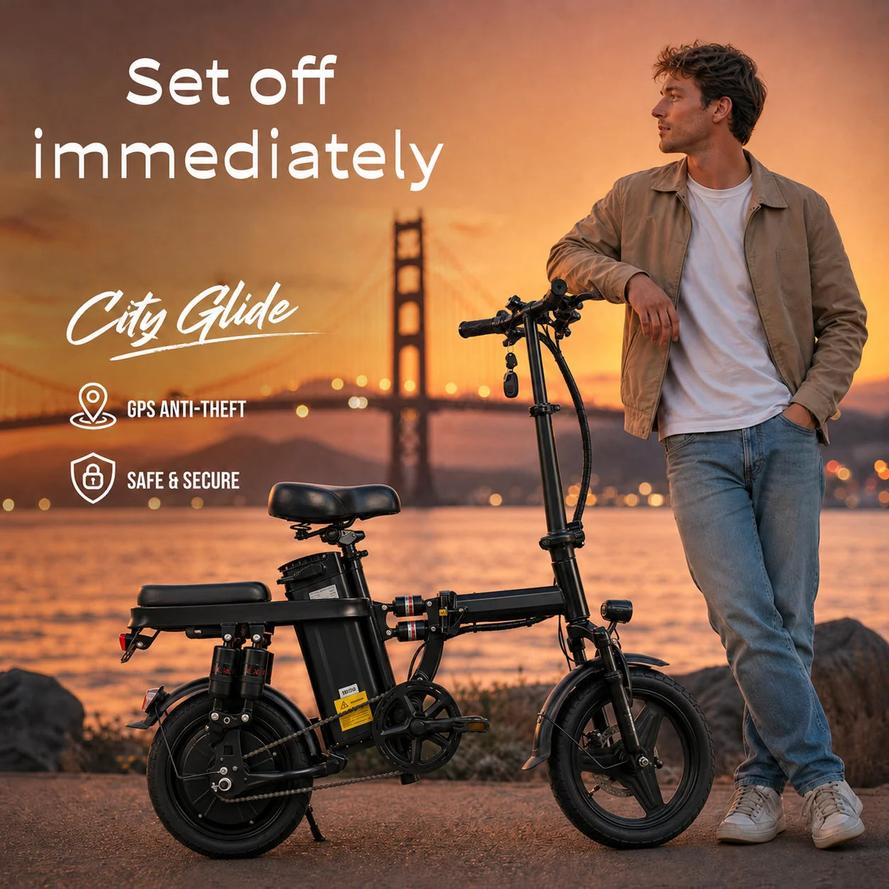Foldable 500W Electric Bicycle For Adults 48V 15Ah
