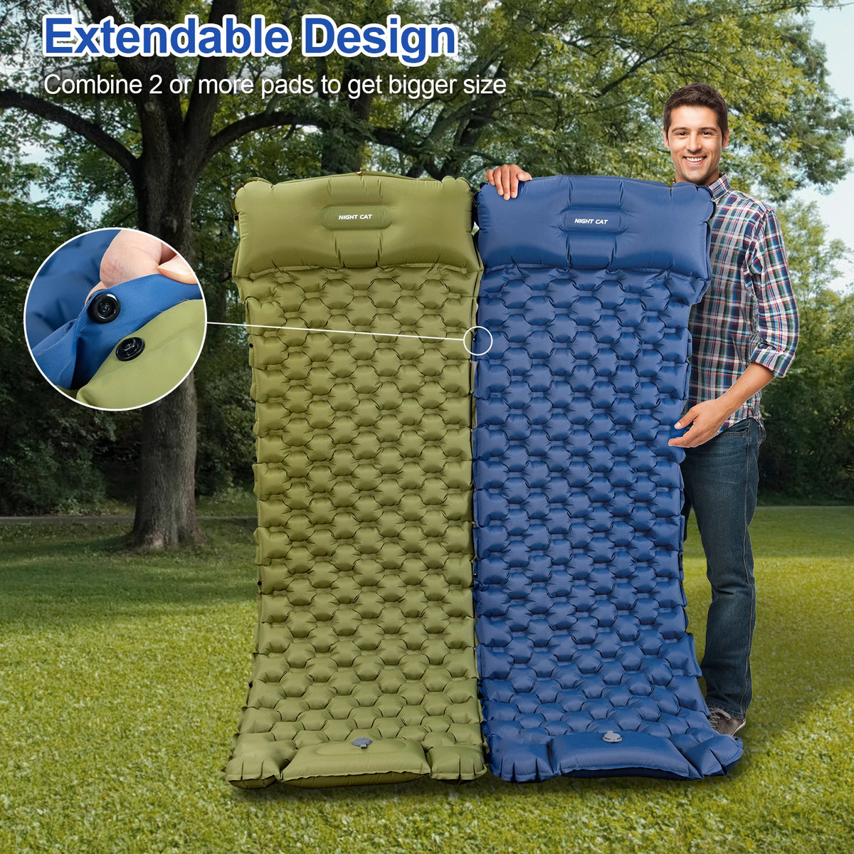 Ultralight TPU Air Mattress With Pillow And Pump