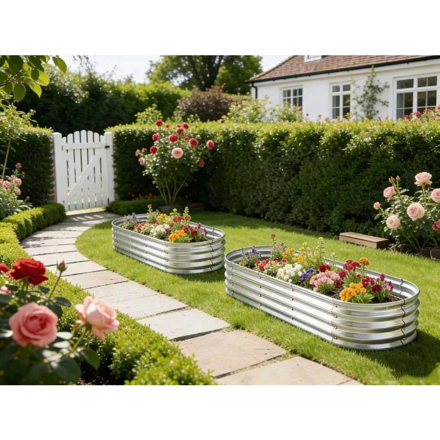 Raised Garden Bed Metal Elevated Planter For Vegetables