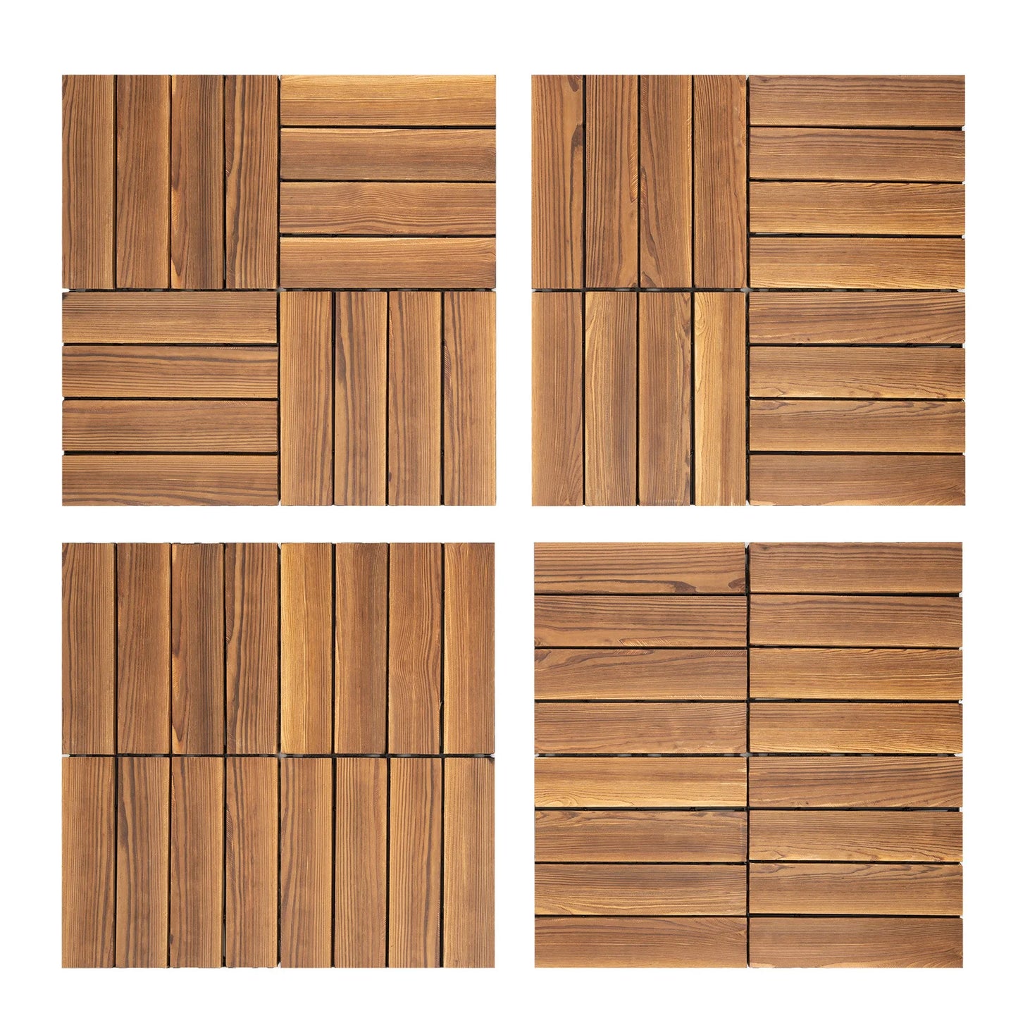 Wood Plastic Interlocking Deck Tiles For Outdoor Use