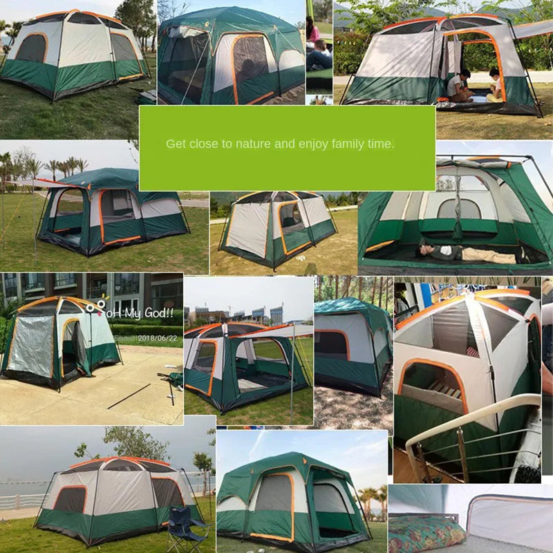 Portable Thickened Family Camping Tent Waterproof