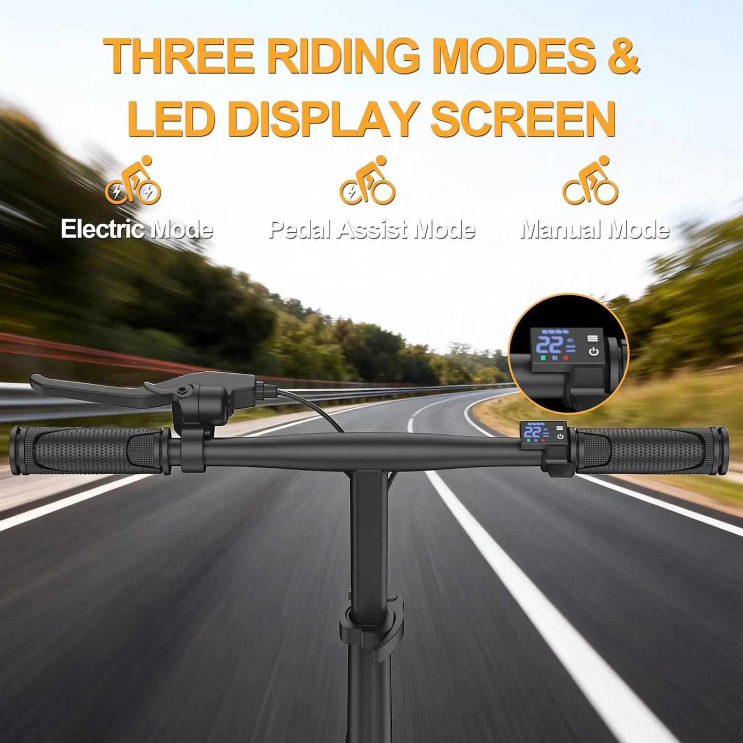 Ladped Foldable Electric Bike 500W Two Seat Long Range
