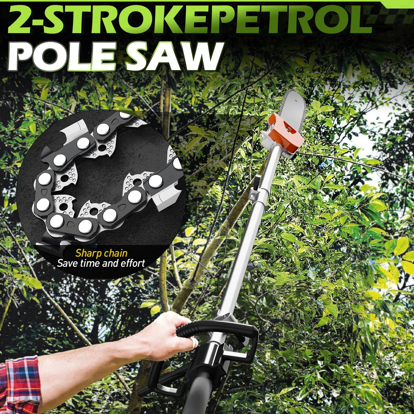 Gas Powered 6 In 1 Hedge Trimmer And Yard Tool
