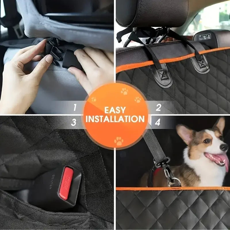 Premium Waterproof Plaid Dog Car Seat Cover Hammock