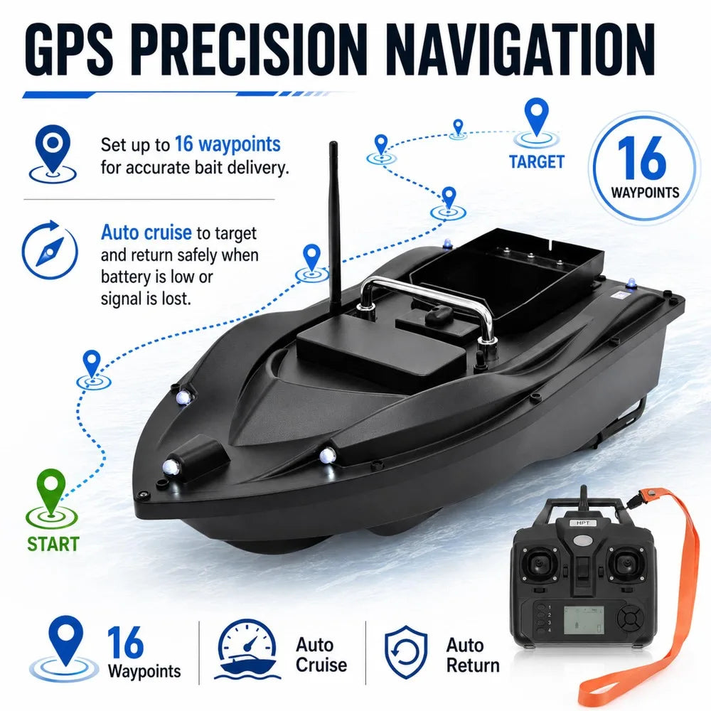 RC Bait Boat Remote Control GPS Night Vision