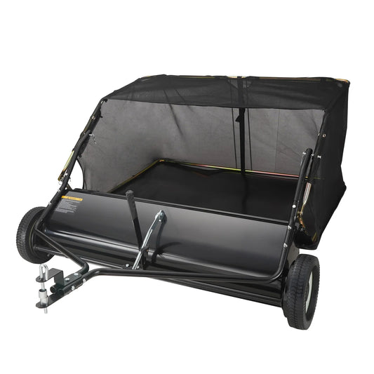 SucceBuy Tow Behind Lawn Sweeper With Adjustable Sweep