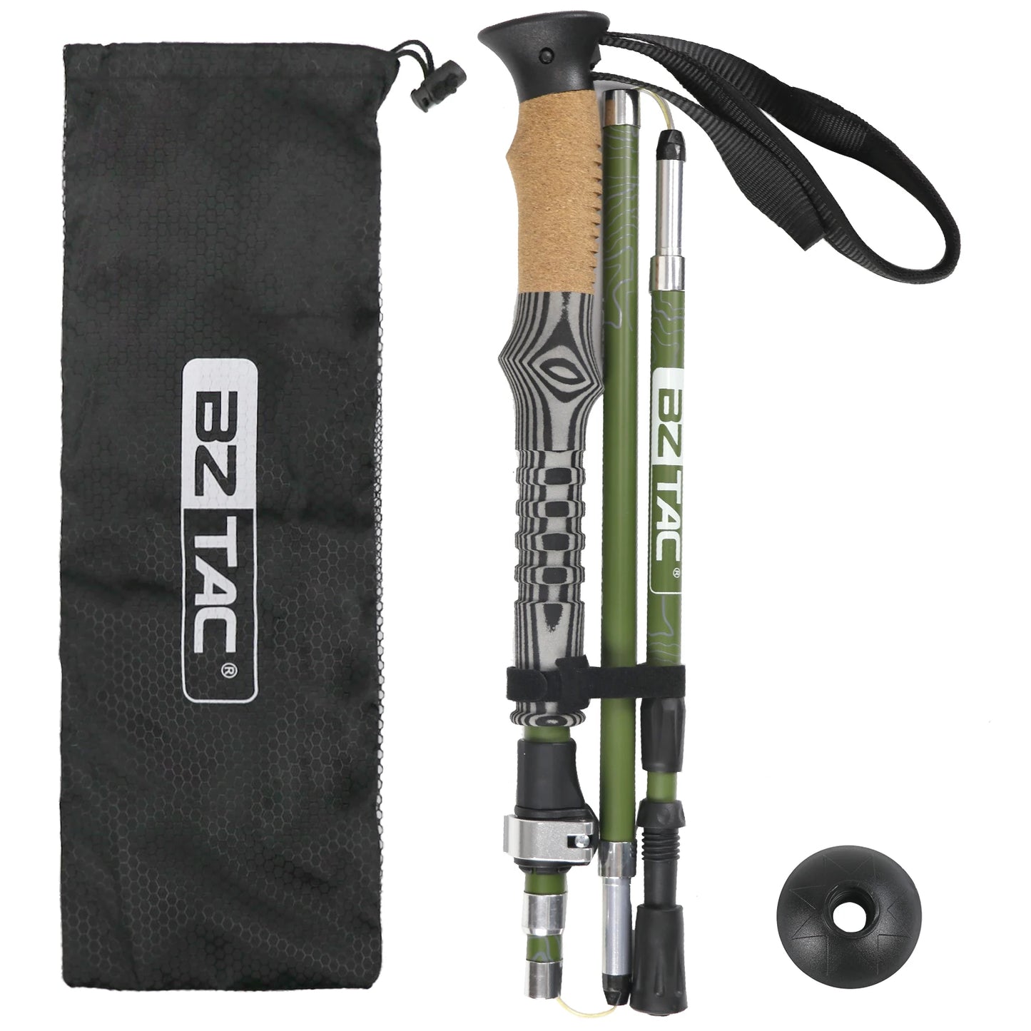 Foldable Trekking Poles With Shock Absorption Non Slip