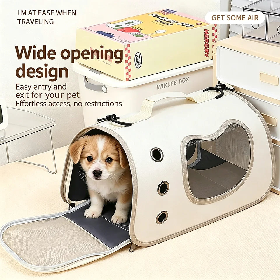 Foldable Breathable Pet Carrier For Small Dogs And Cats
