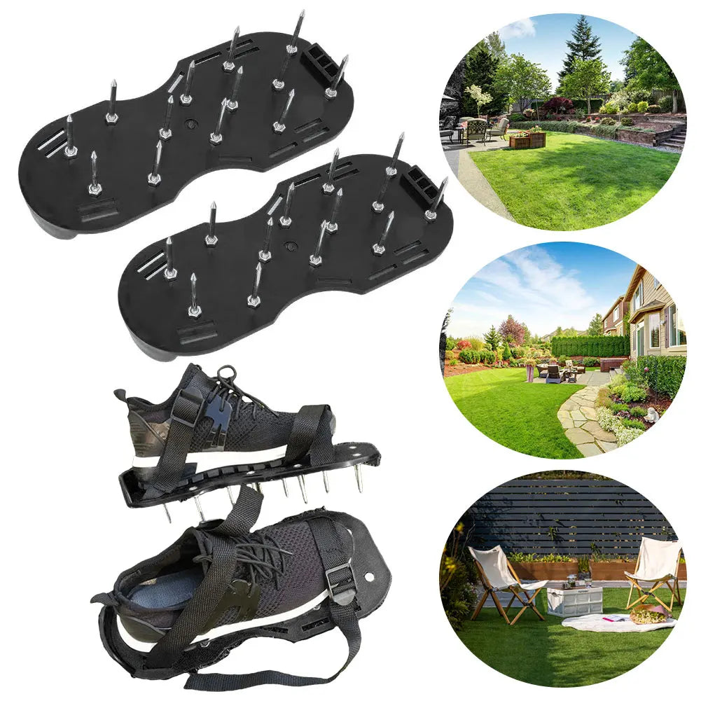 ALIILEE Lawn Aerator Shoes Spiked Sandals Adjustable Strap