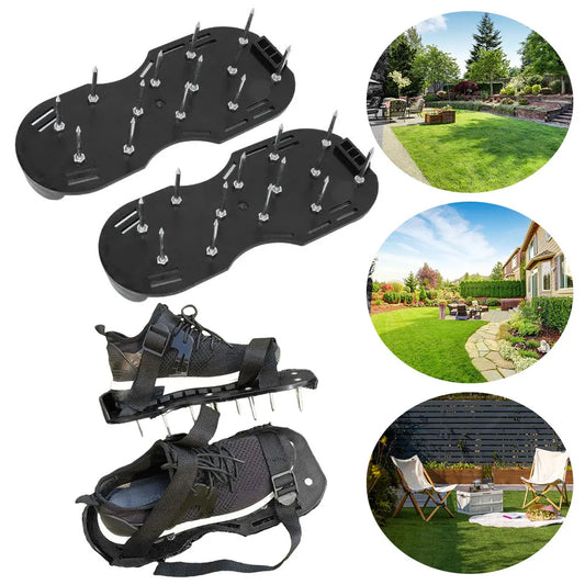 ALIILEE Lawn Aerator Shoes Spiked Sandals Adjustable Strap