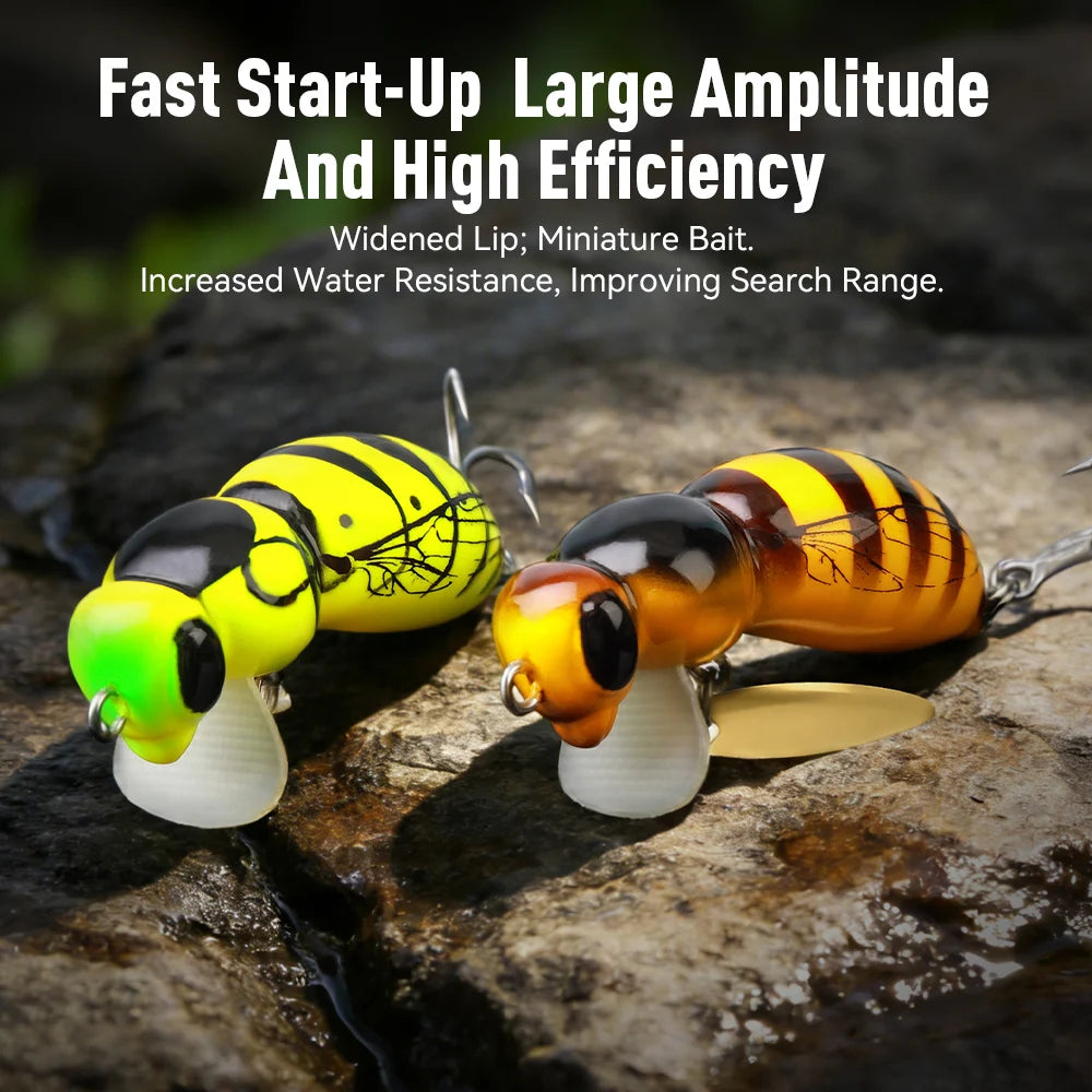Kingdom Wasp Minnow Floating Lure With Spinner