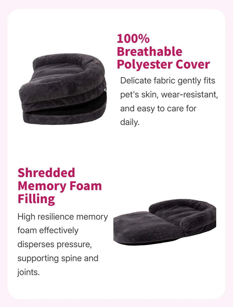 Dual-Use Foldable Pet Bed For Dogs And Owners