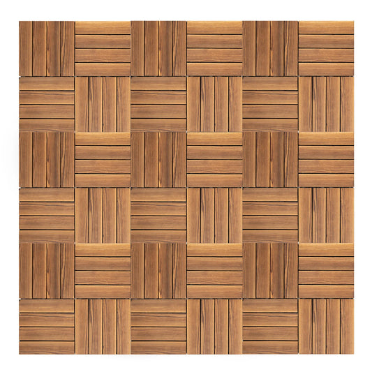 Wood Plastic Interlocking Deck Tiles For Outdoor Use