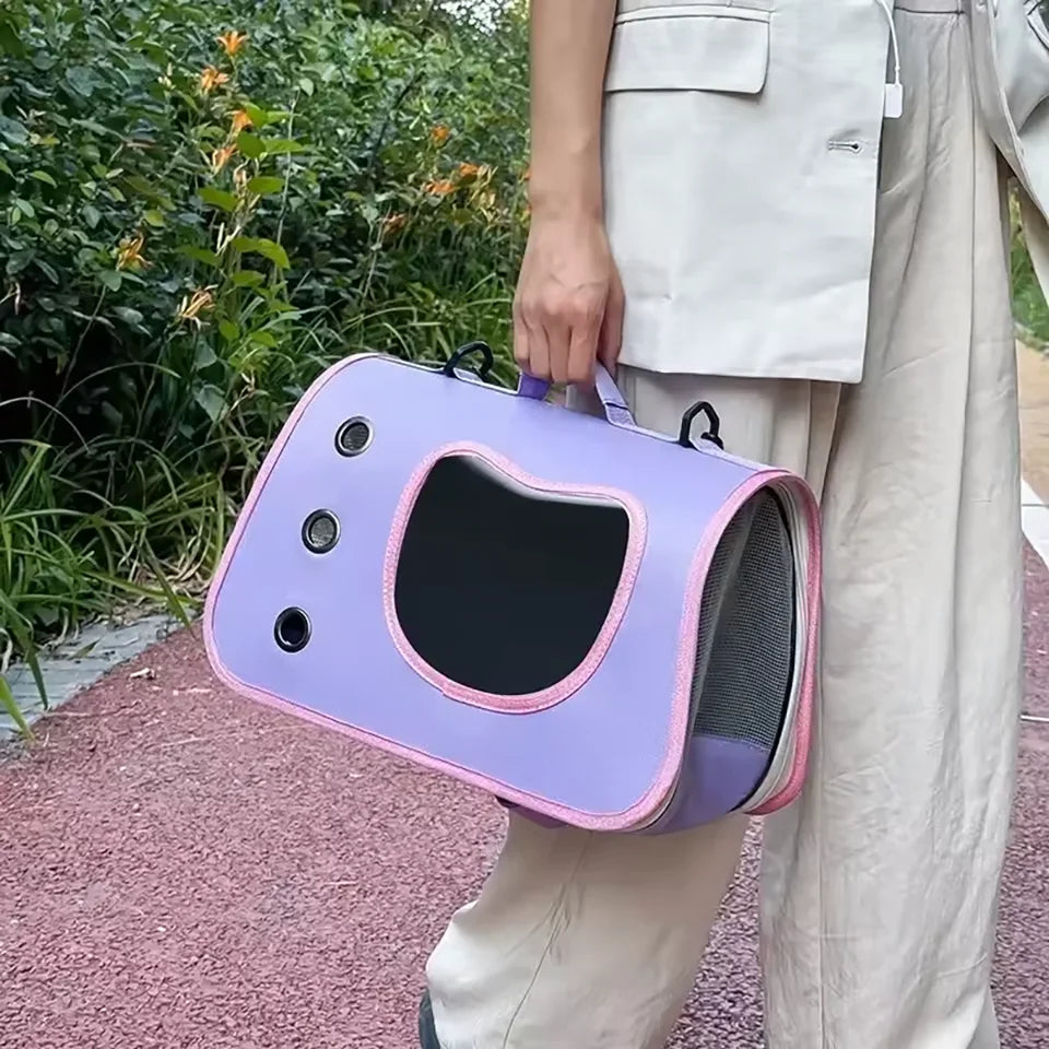 Foldable Breathable Pet Carrier For Small Dogs And Cats
