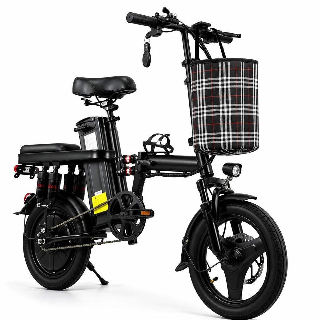 Foldable 500W 48V Commuter E Bike With 8 Shock Absorbers