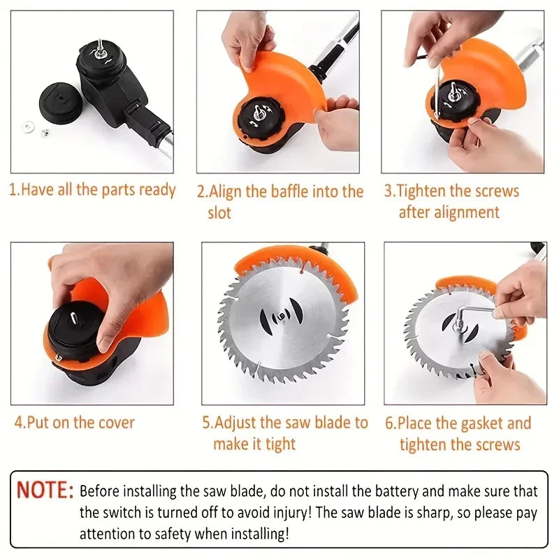 Wireless Portable Weed Trimmer With Dual Batteries