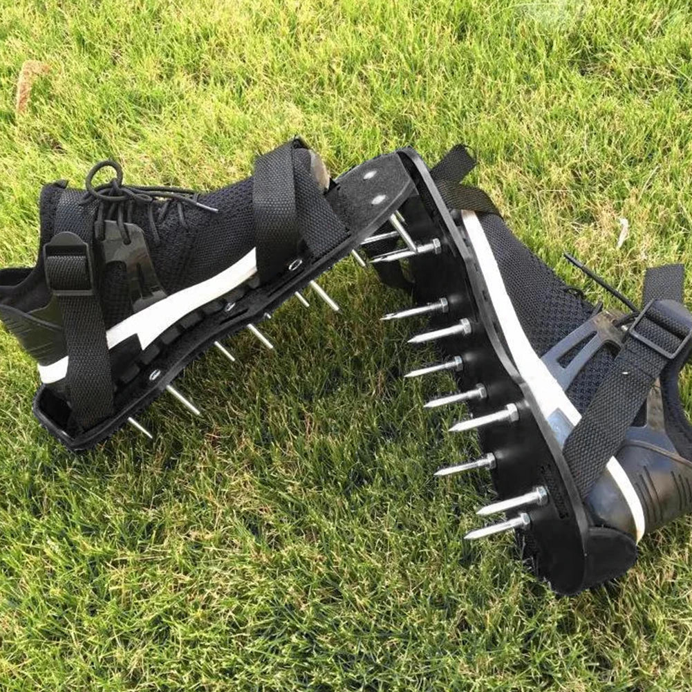 ALIILEE Lawn Aerator Shoes Spiked Sandals Adjustable Strap
