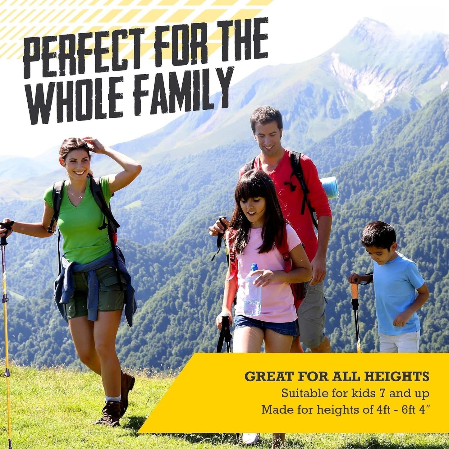 Lightweight 7075 Aluminum Collapsible Trekking Poles