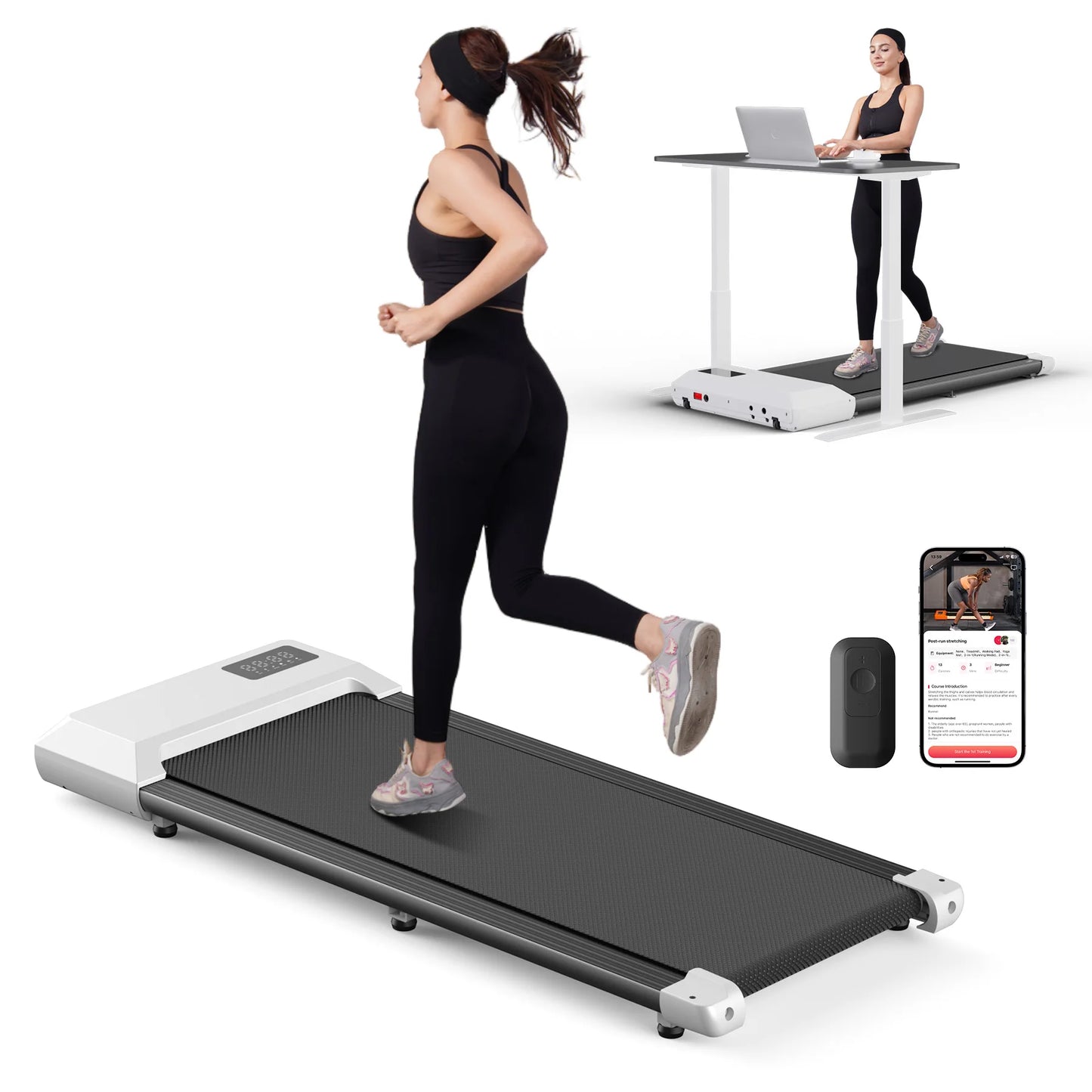 Superun 2in1 Walking Running Treadmill For Home