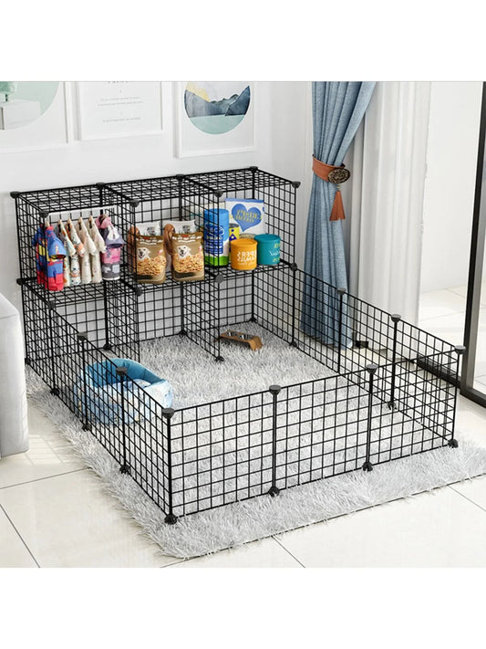 DIY Iron Mesh Pet Fence For Cats Dogs Hamsters Rabbits