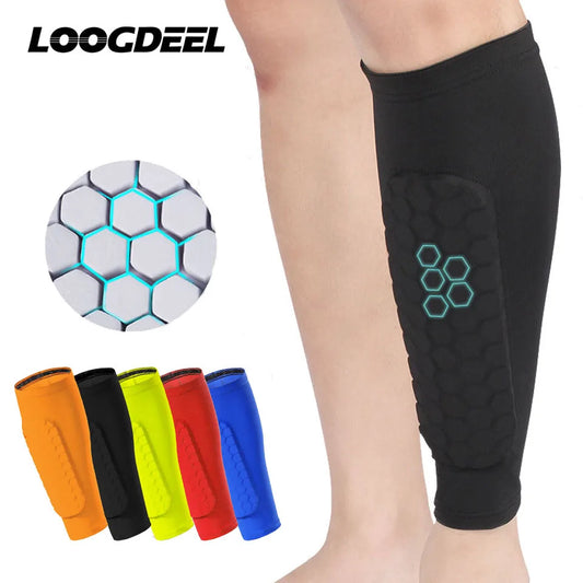 Football Shin Guard Socks With Foam Calf Sleeve Pads