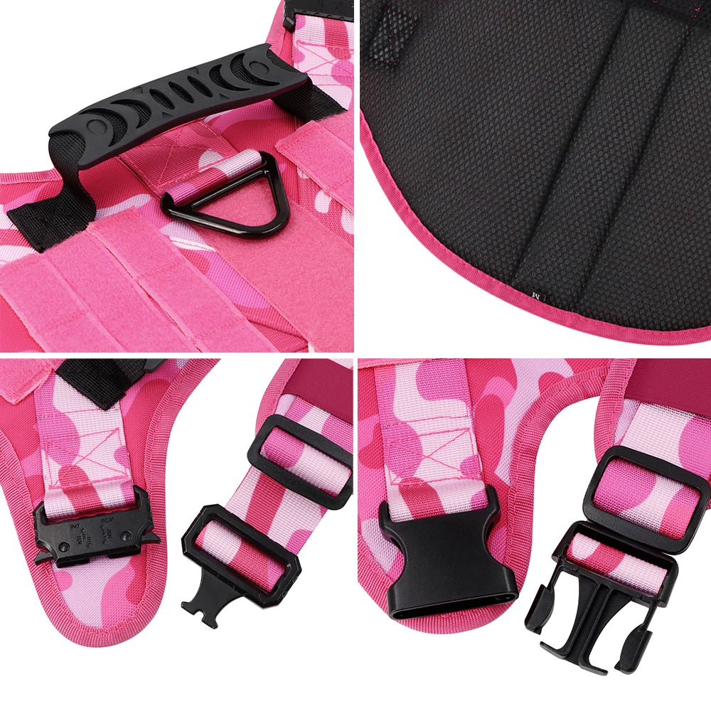 PETRAVEL CN Camouflage Dog Harness For Large Dogs Vest