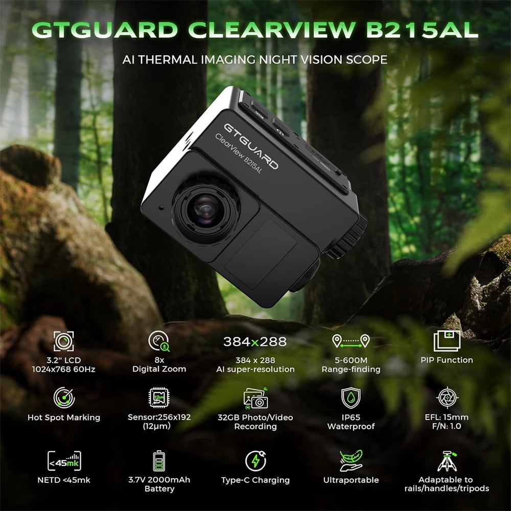 GTMEDIA GTGUARD B215AL Thermal Scope AI Super Resolution