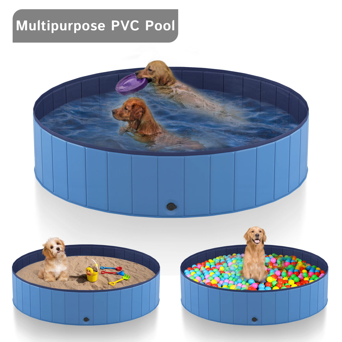 Niubya Portable Foldable Dog Pool Bath Tub