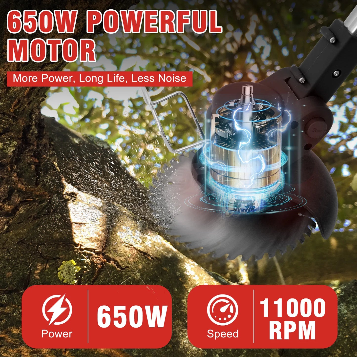 Cordless 21V 3In1 Grass Trimmer Mower Edger