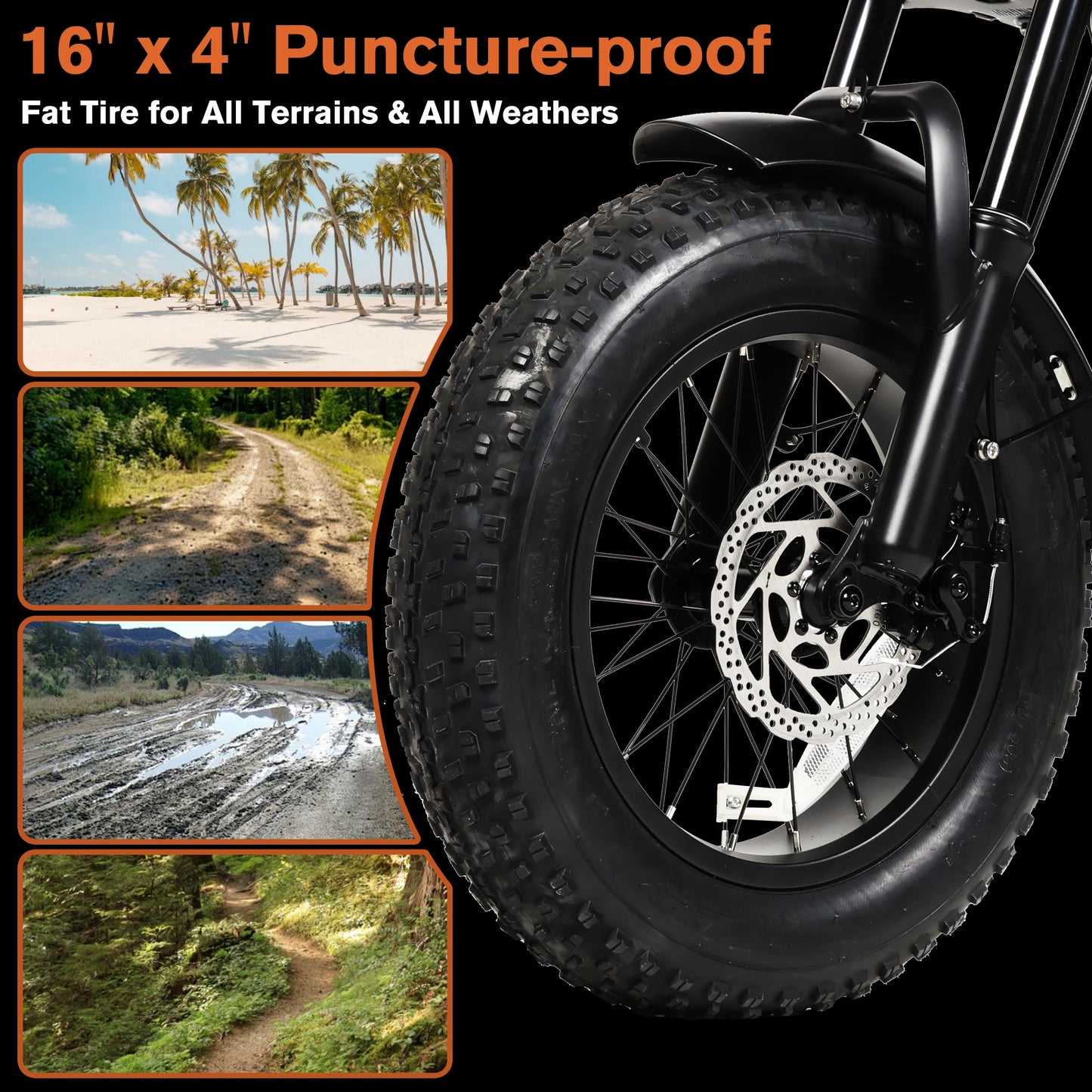 Bodywel M16 Off Road Fat Tire Electric Bicycle