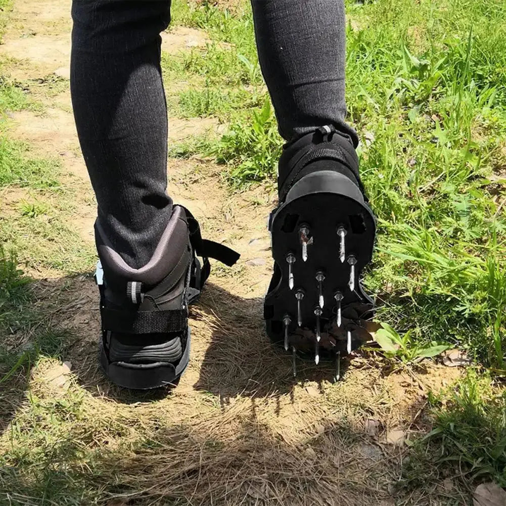 ALIILEE Lawn Aerator Shoes Spiked Sandals Adjustable Strap