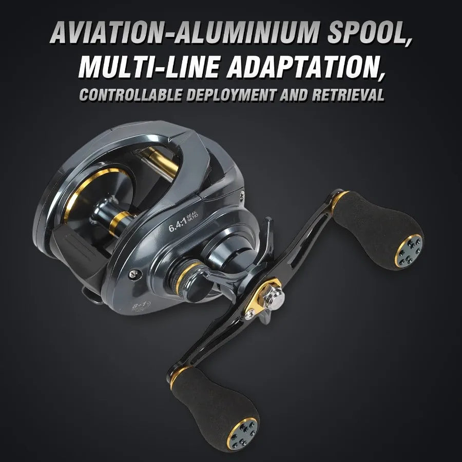 Baitcaster Reels 6 To 1 Gear Ratio 33 Lb Drag
