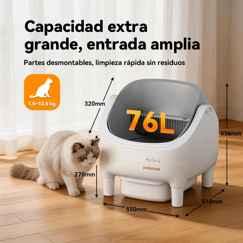 Pokpaw Automatic Self Cleaning Litter Box For Cats