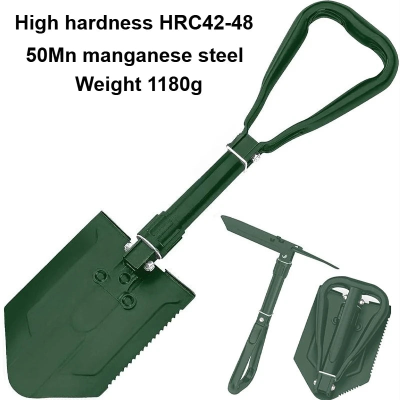 50Mn Steel Folding Survival Shovel Multi-Tool
