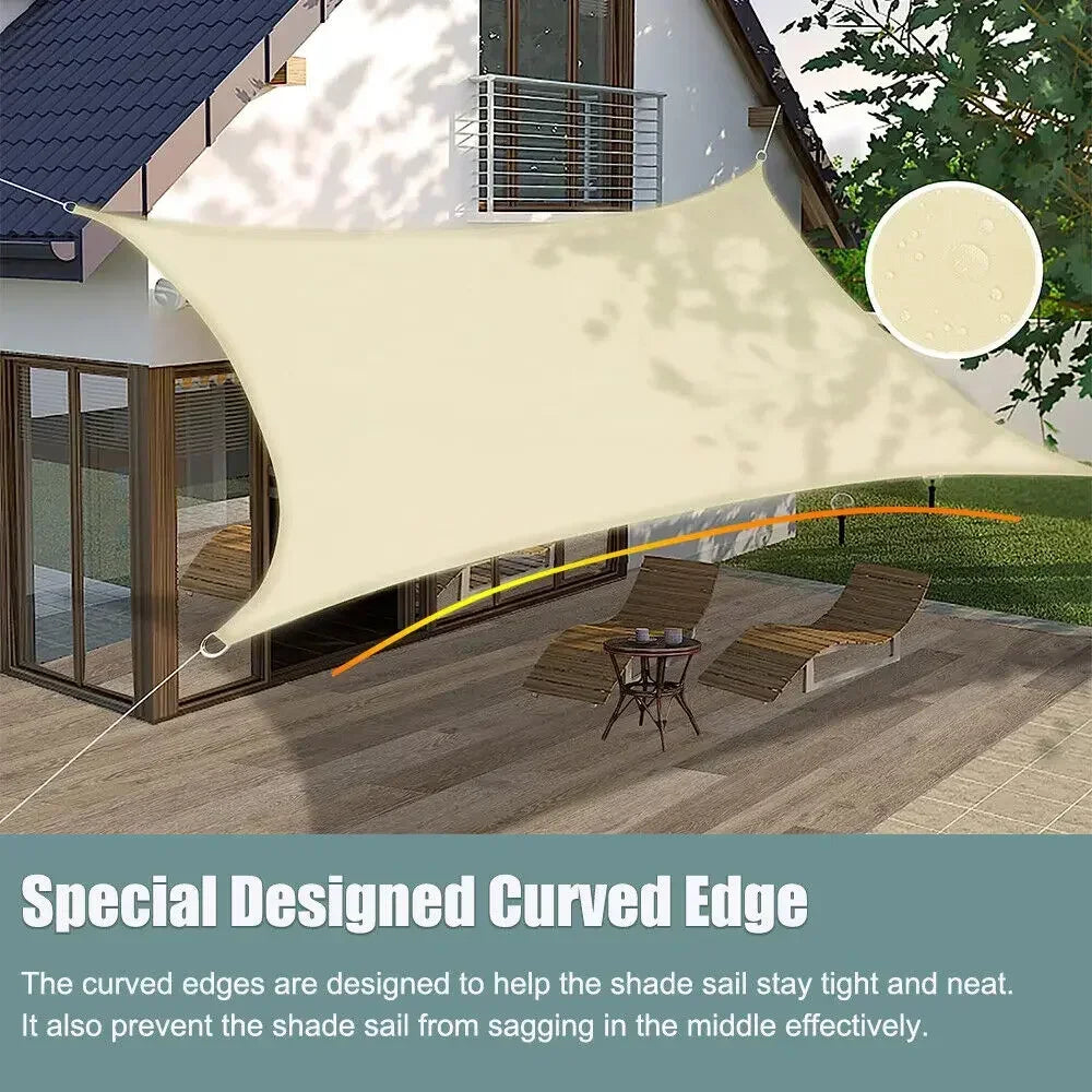 Waterproof Shade Sail Outdoor Canopy Patio Garden