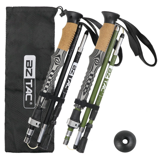 Foldable Trekking Poles With Shock Absorption Non Slip