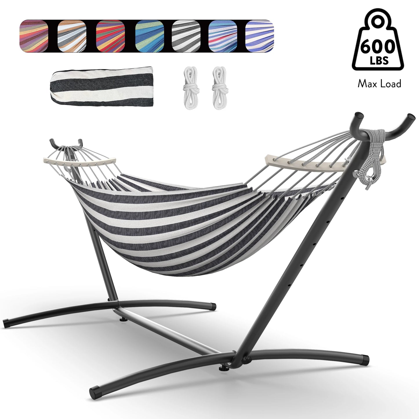 GYROOR Adjustable Stand Hammock With 600 Lb Capacity