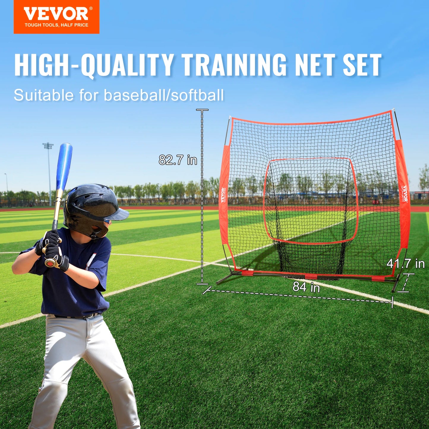 Baseball Softball Practice Net Portable Training For Hitting
