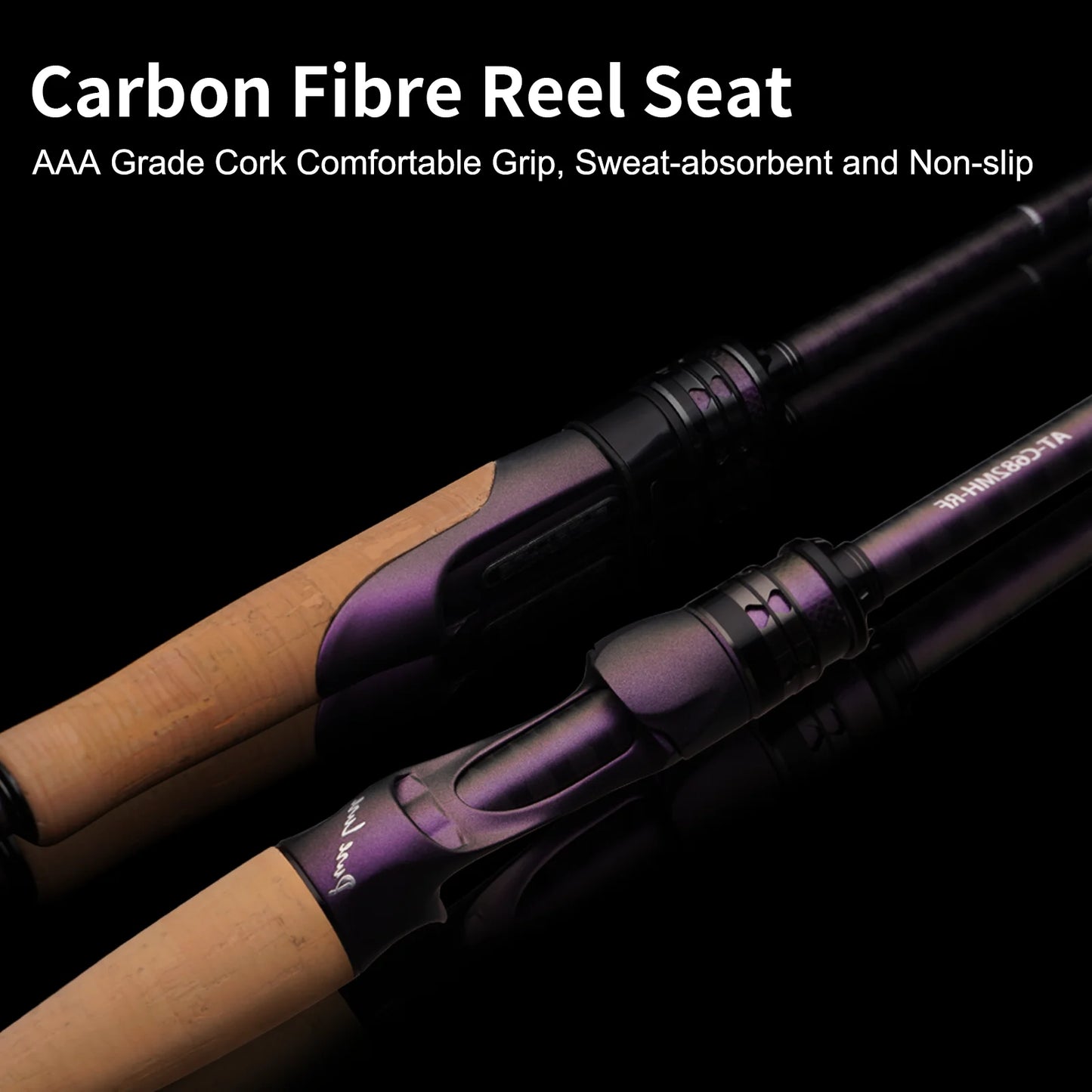 PureLure AcuteViolet Bass Rod Spinning Baitcasting
