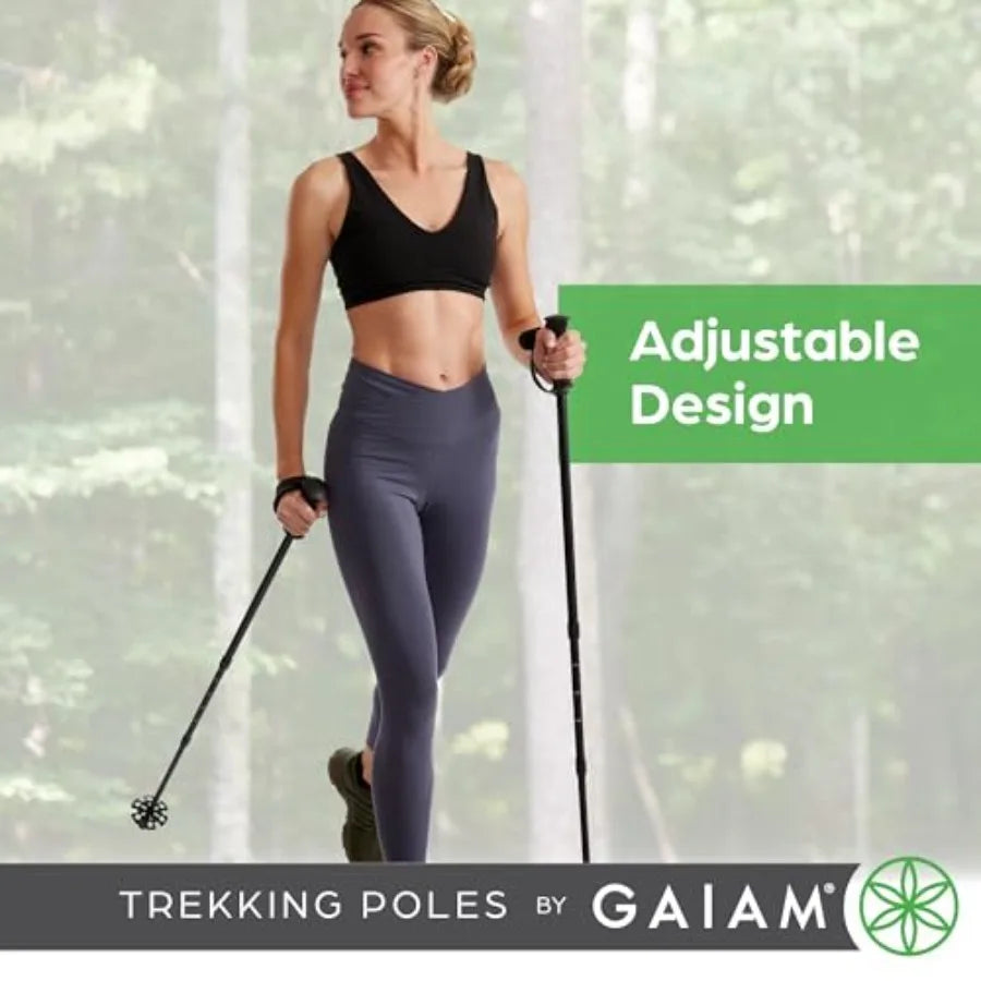 Trekking Poles Pair Lightweight Aluminum Hiking Sticks