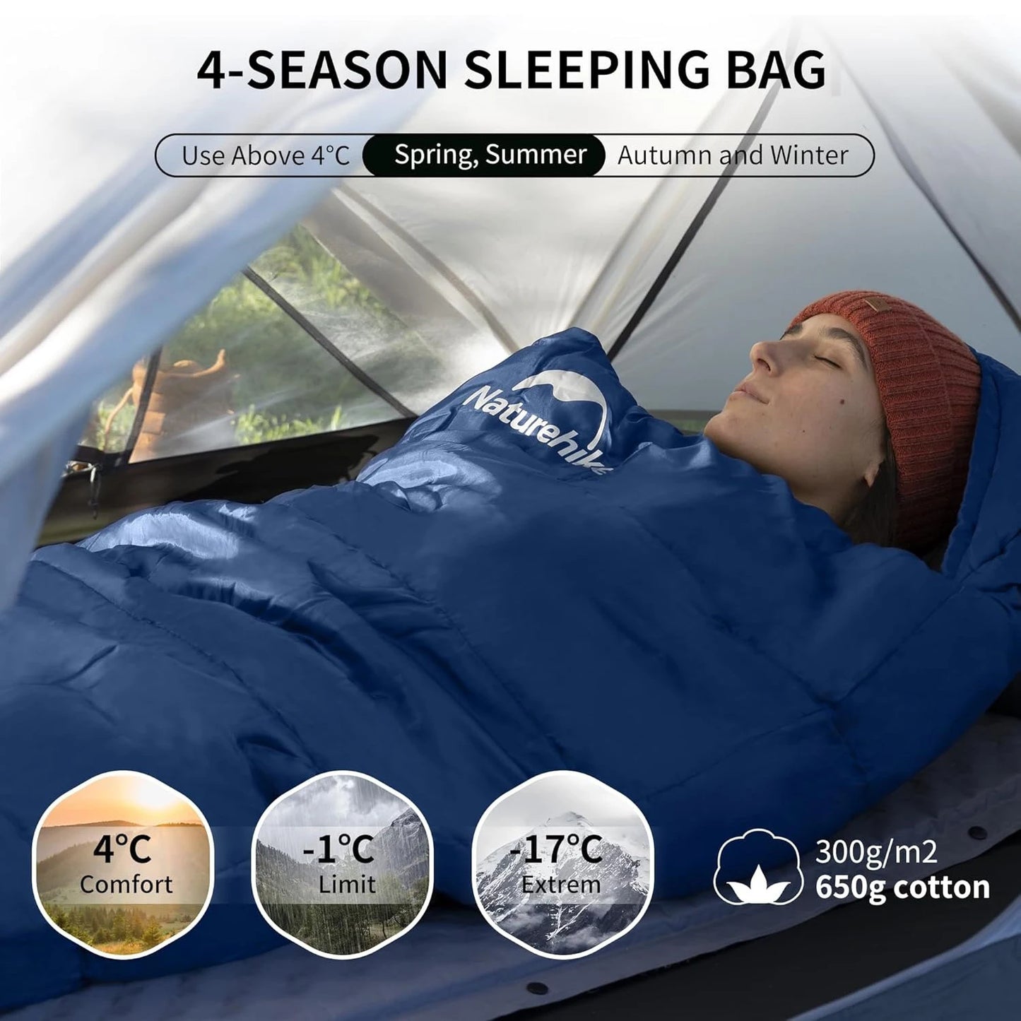 Naturehike Mummy Sleeping Bag MJ300 MJ600 Ultra Winter