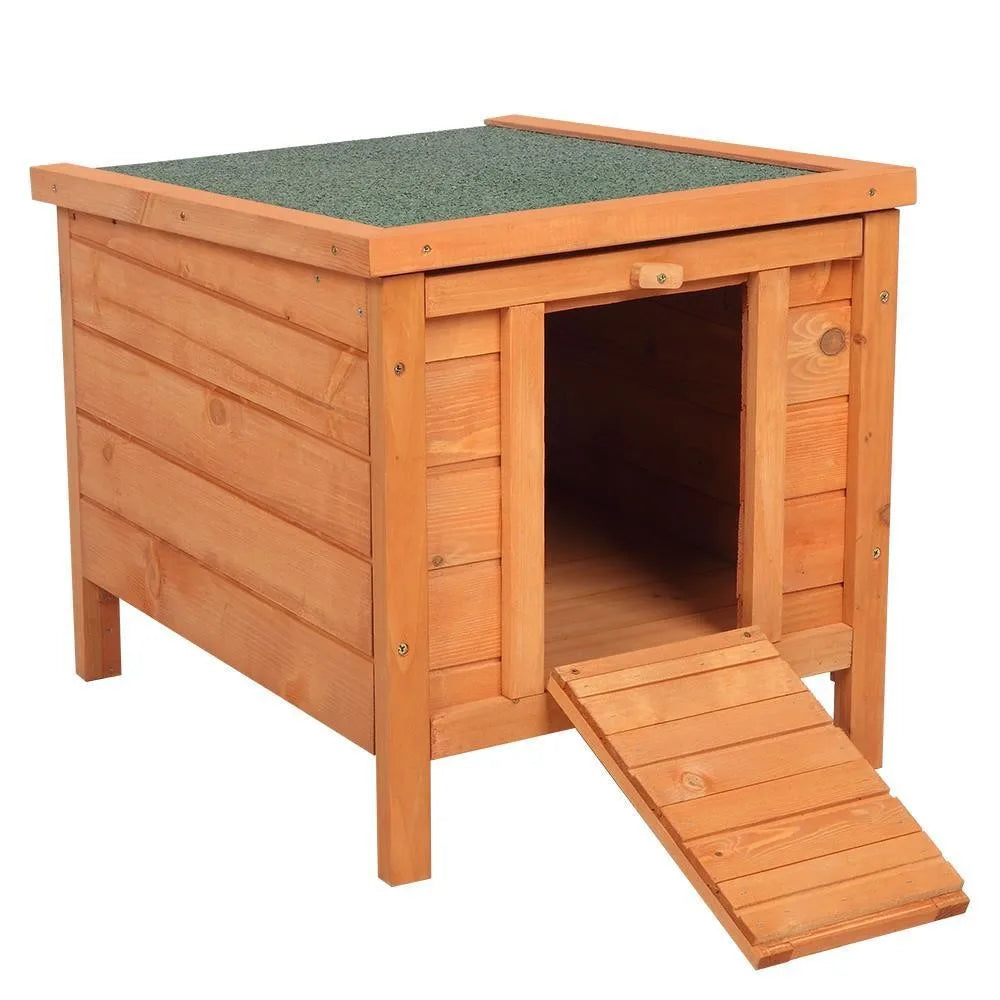 Weatherproof Wood Bunny Hutch Outdoor Pet Cage Shelter