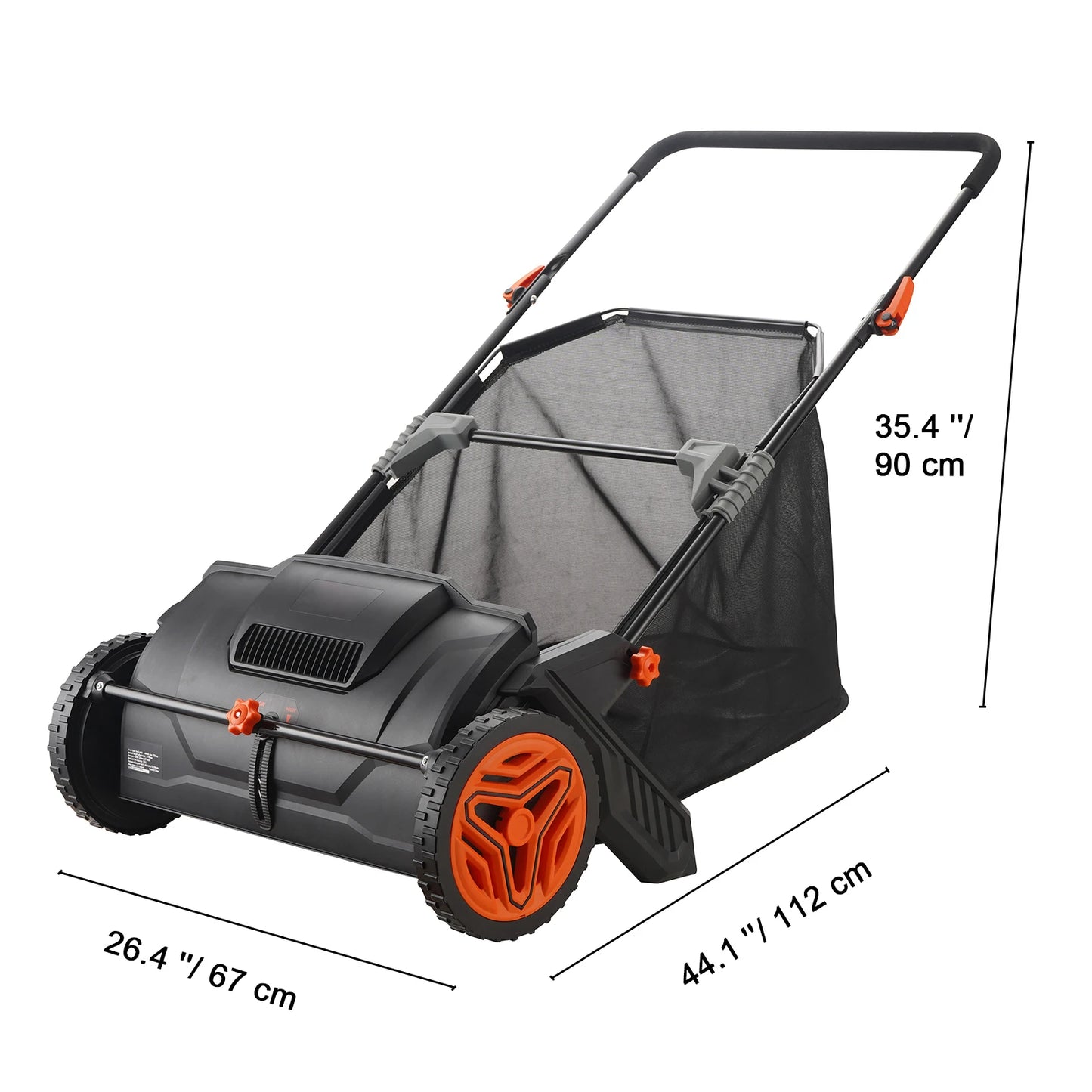 SucceBuy Tow Behind Lawn Sweeper With Adjustable Sweep