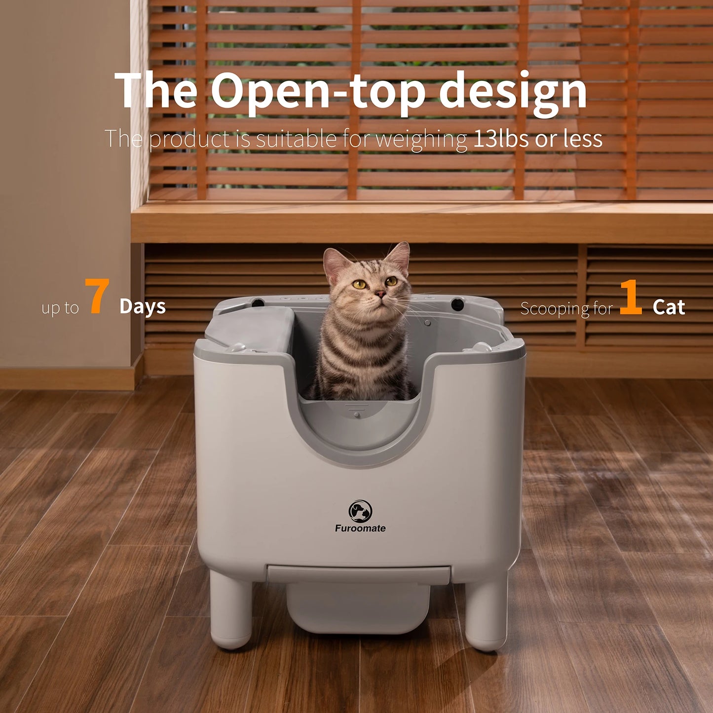 Furoomate F6 Open Top Self Cleaning Litter Box