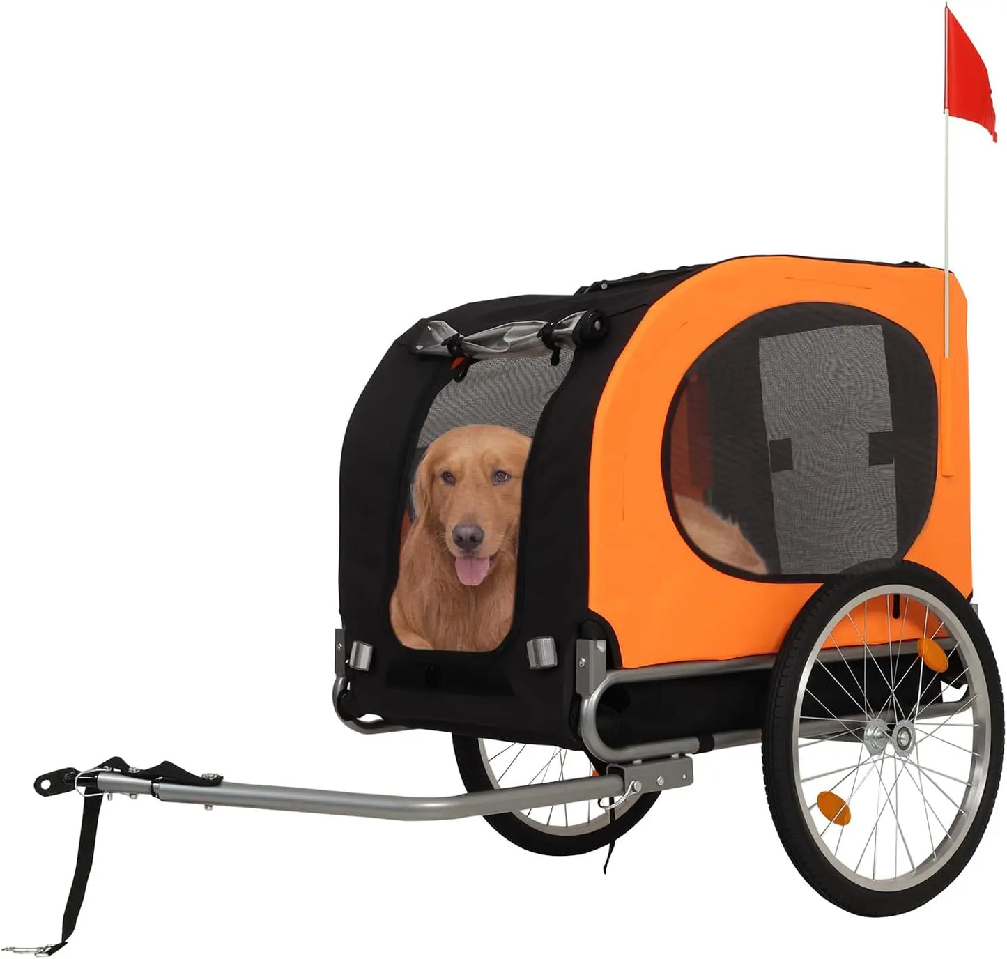 HiMISS Steel Dog Trailer For Bike With Universal Coupler