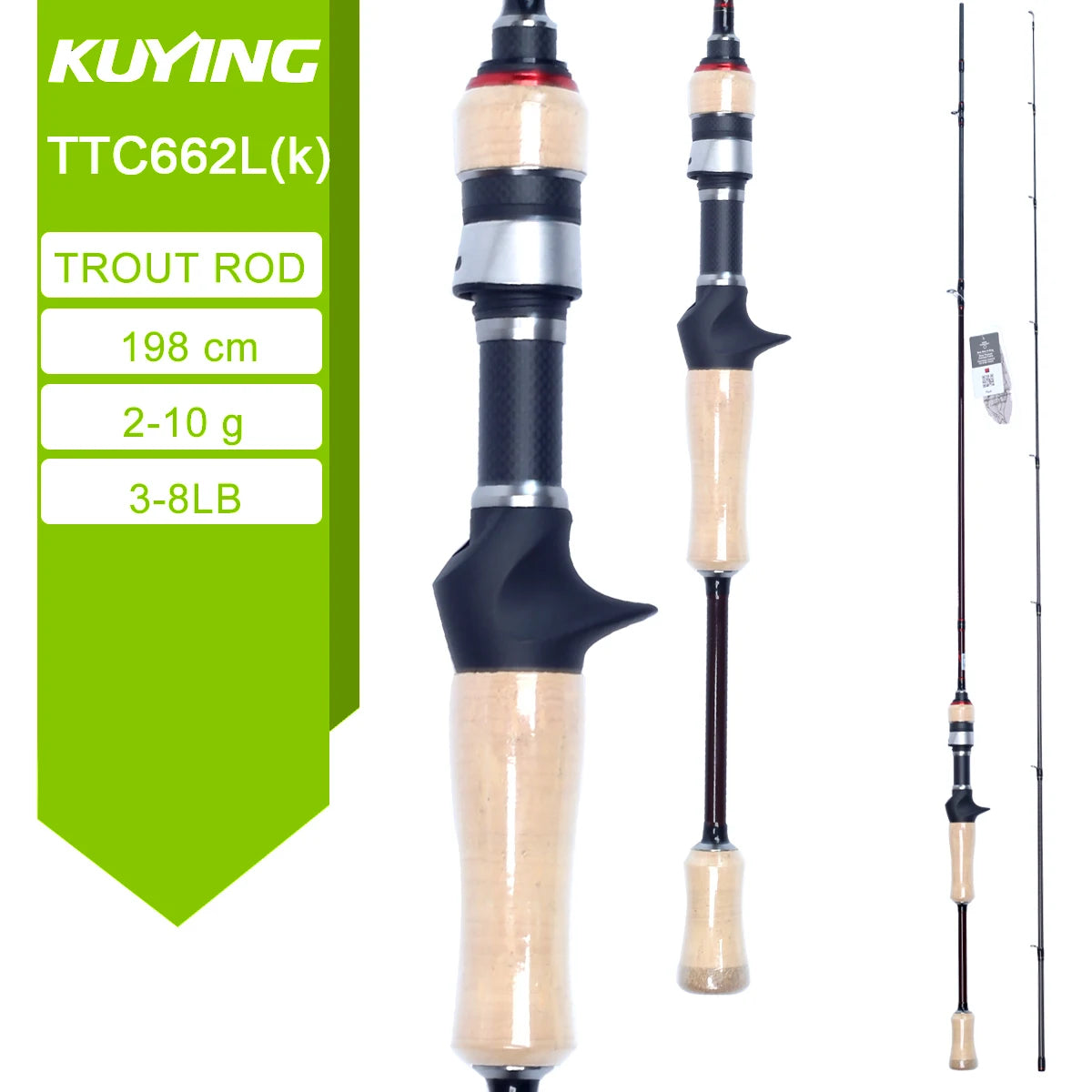 Kuying Teton TTC662L Casting Rod Carbon Fishing