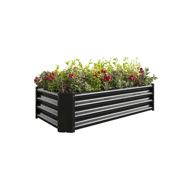 Premium Rectangular Metal Raised Garden Bed
